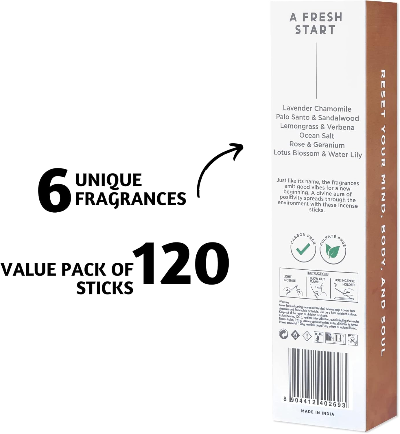 Folkessence Incense Gift Pack - 120 Sticks.