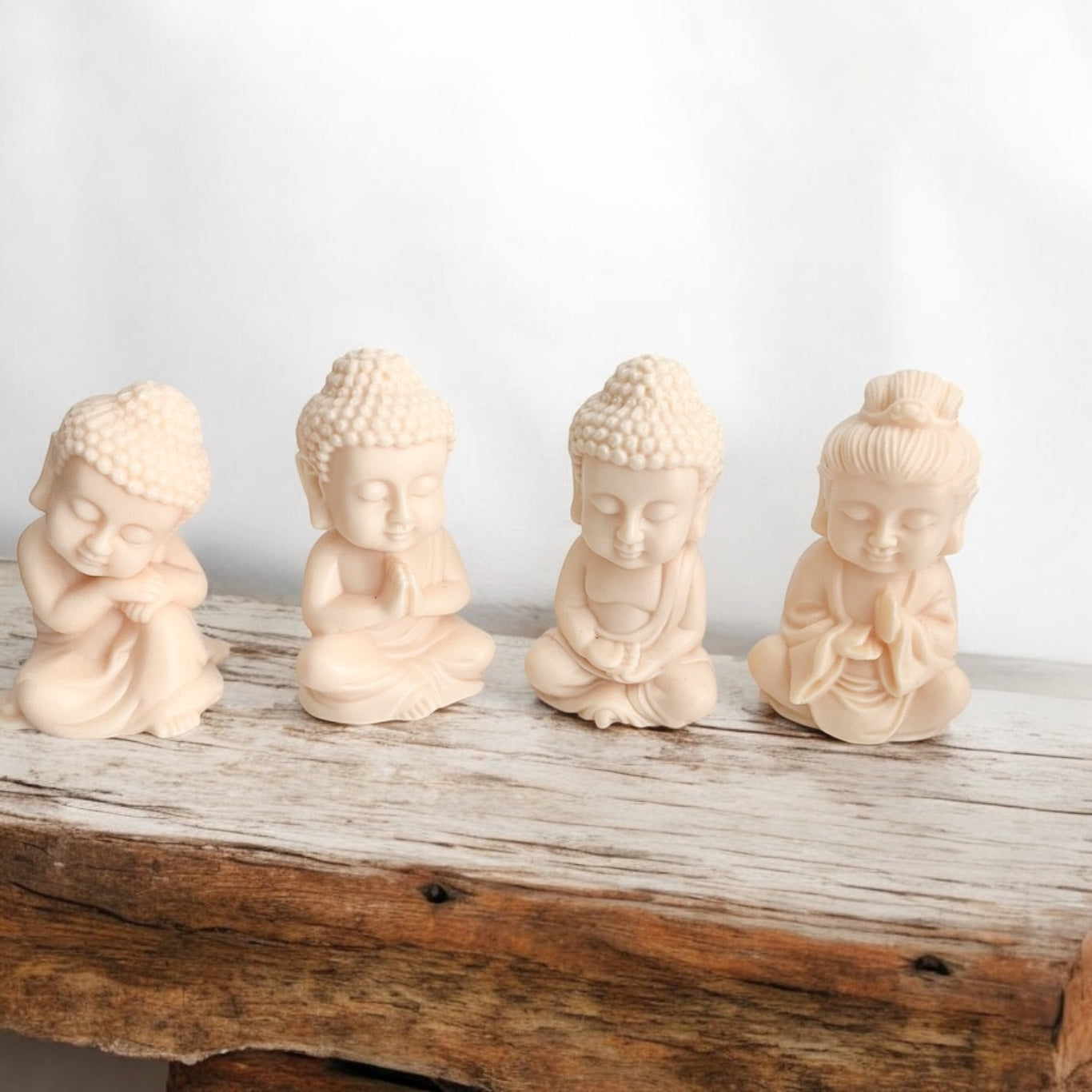 Tagua Nut (Ivory Nut) Buddha Set of 4