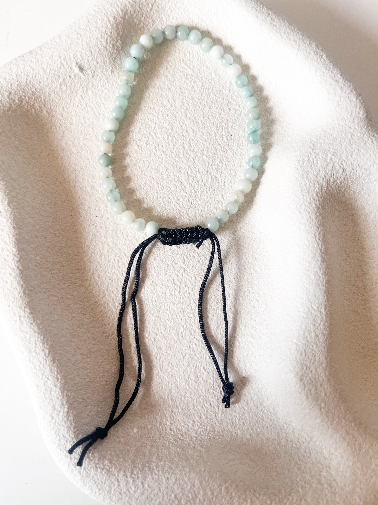 Crystal Jewellery - Amazonite 4mm Bead Adjustable String Bracelet
