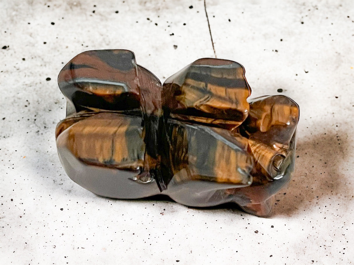 Tigers Eye Polished Bear 4cm