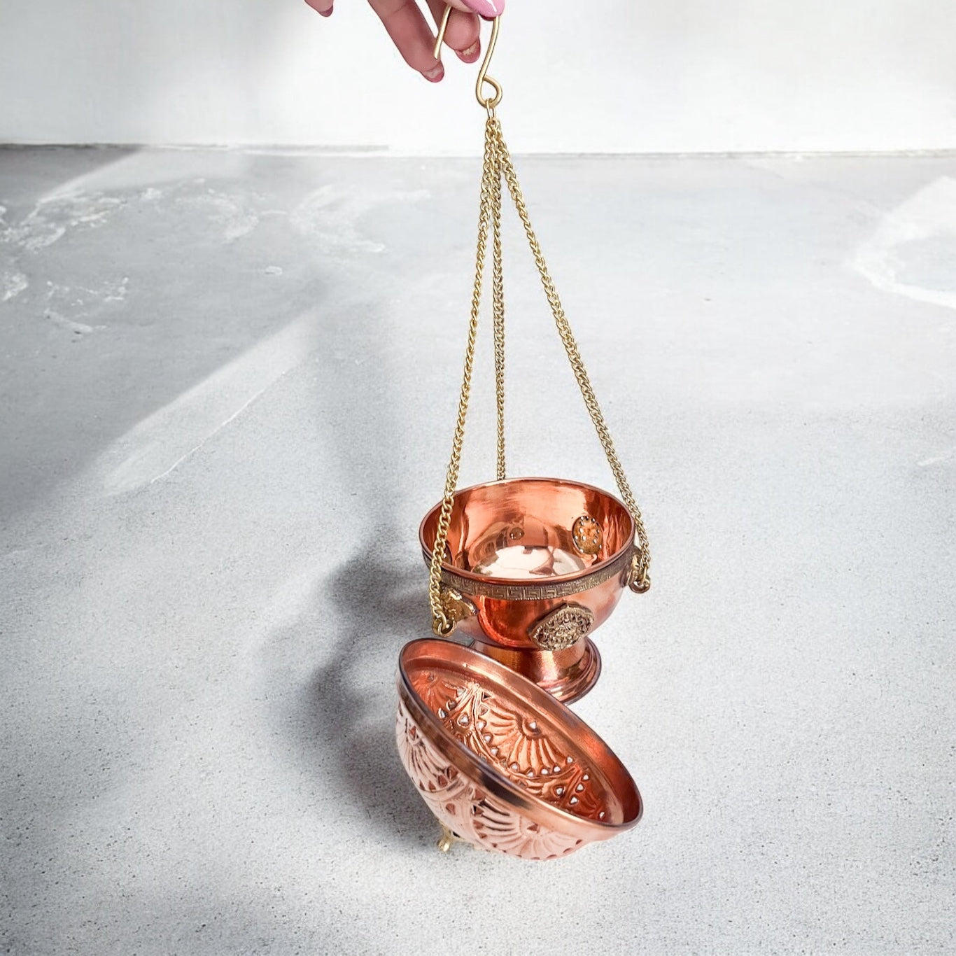 Copper Hanging Incense Burner