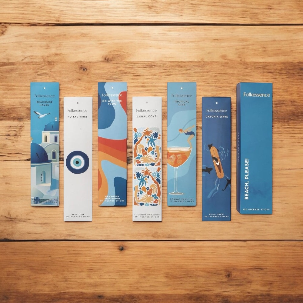 Folkessence Incense Gift Pack - Beach, Please! 120 Sticks