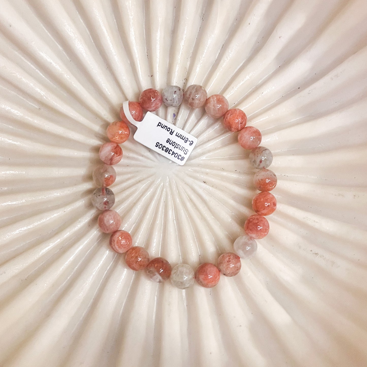 Sunstone Bead Bracelet