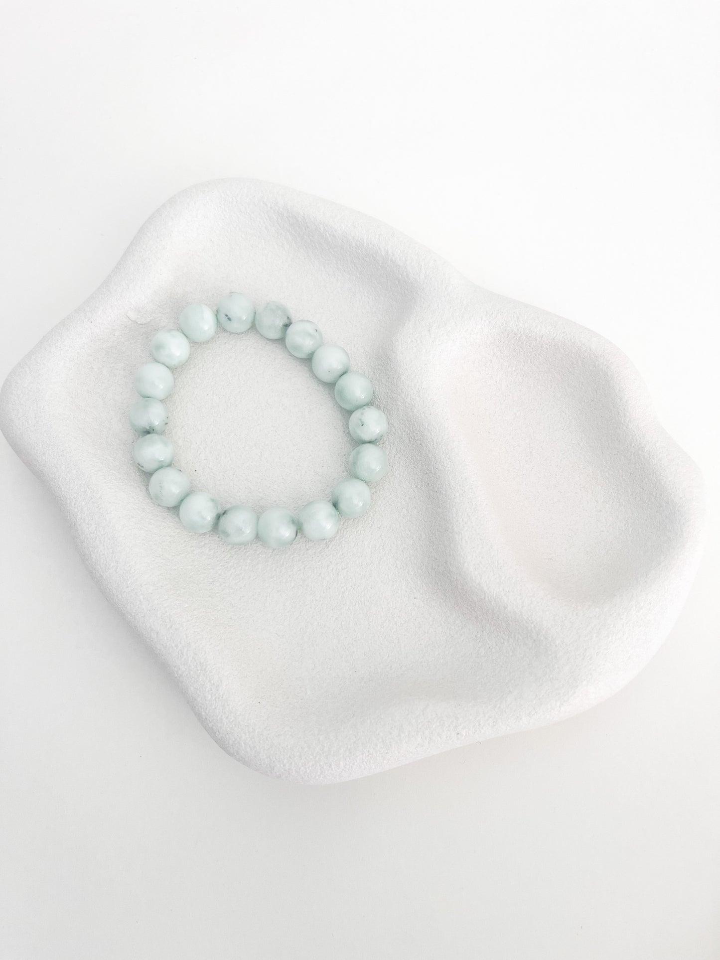 Larimar 12mm Bead Bracelet