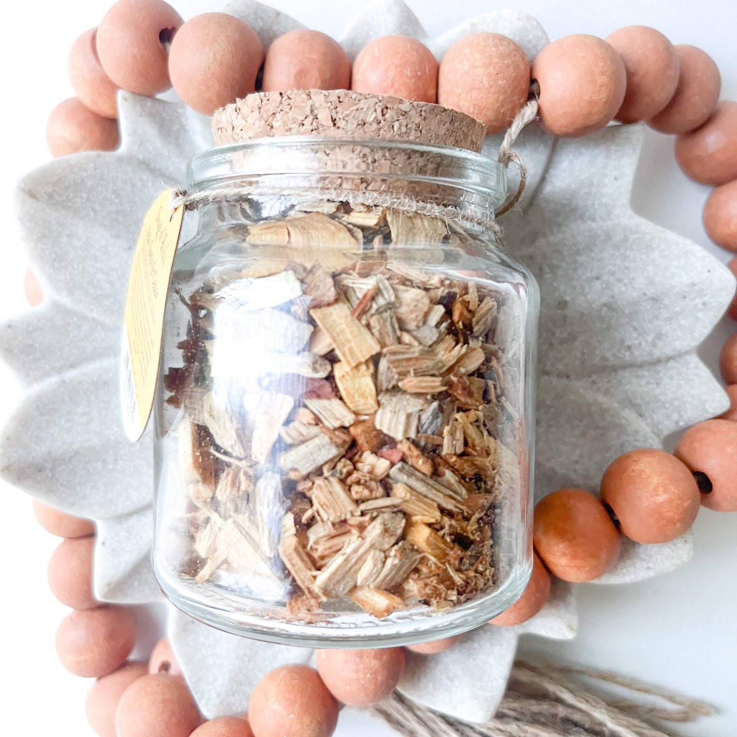 Organic Goodness Smudge Resin Incense In Glass Jar - Palo Santo & Cedar