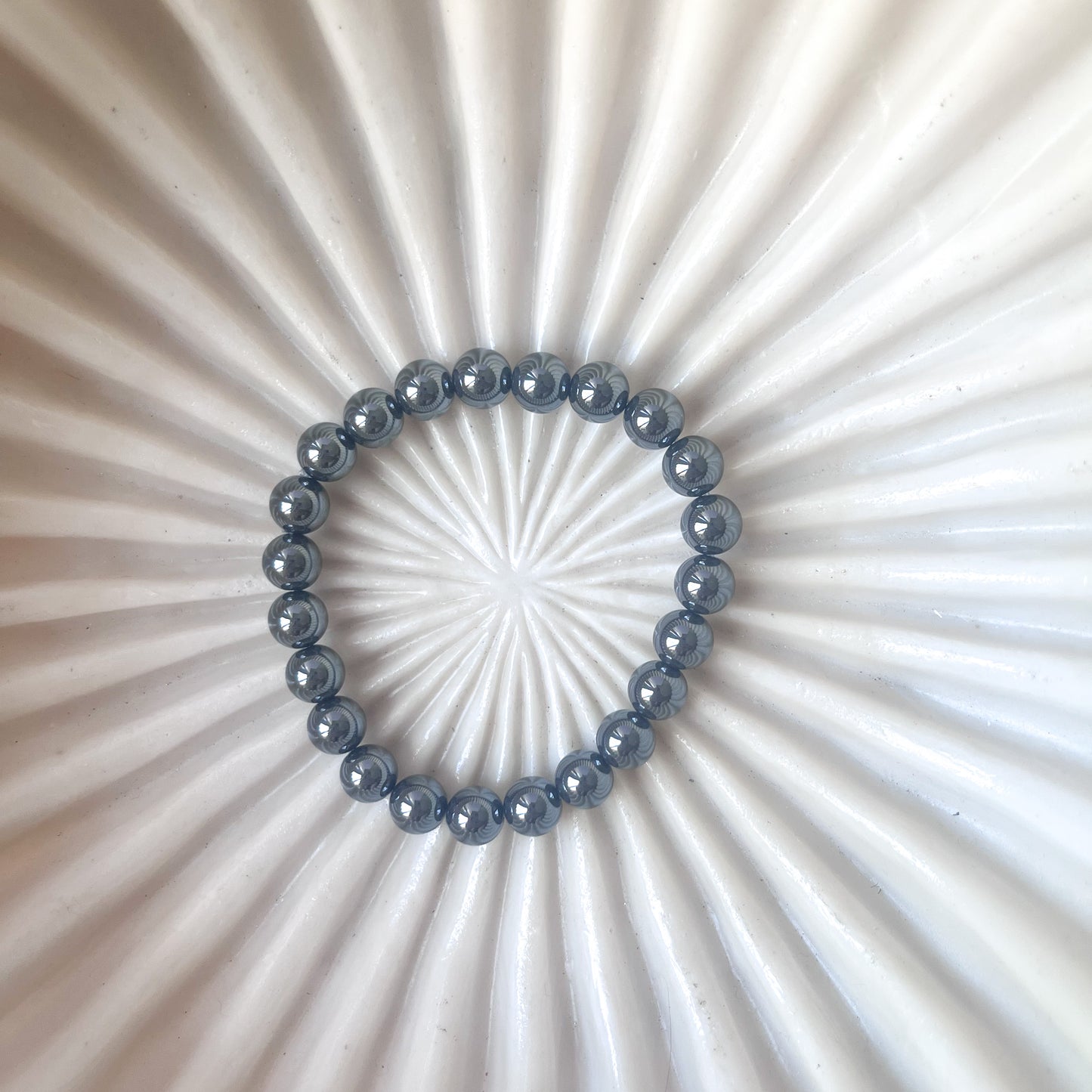 Hematite 8mm Bead Bracelet