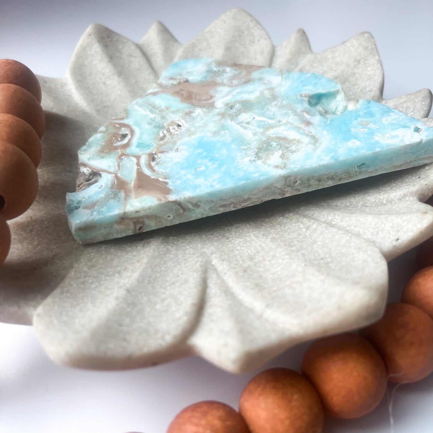 Polished Crystal Shape - Caribbean Calcite and Aragonite Slab