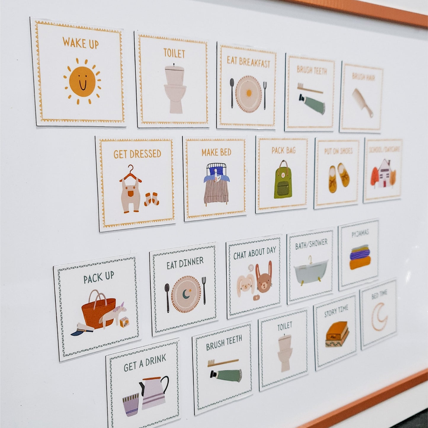 Magnetic Routine Cards For Kids - The Creative Sprout