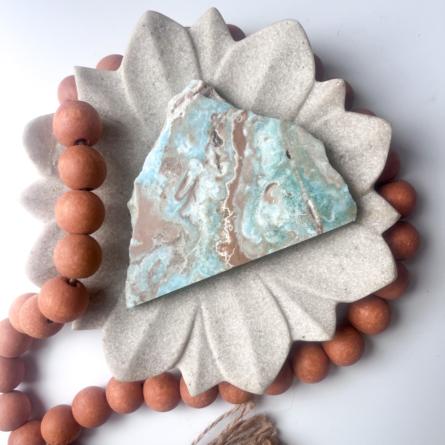 Polished Crystal Shape - Caribbean Calcite and Aragonite Slab