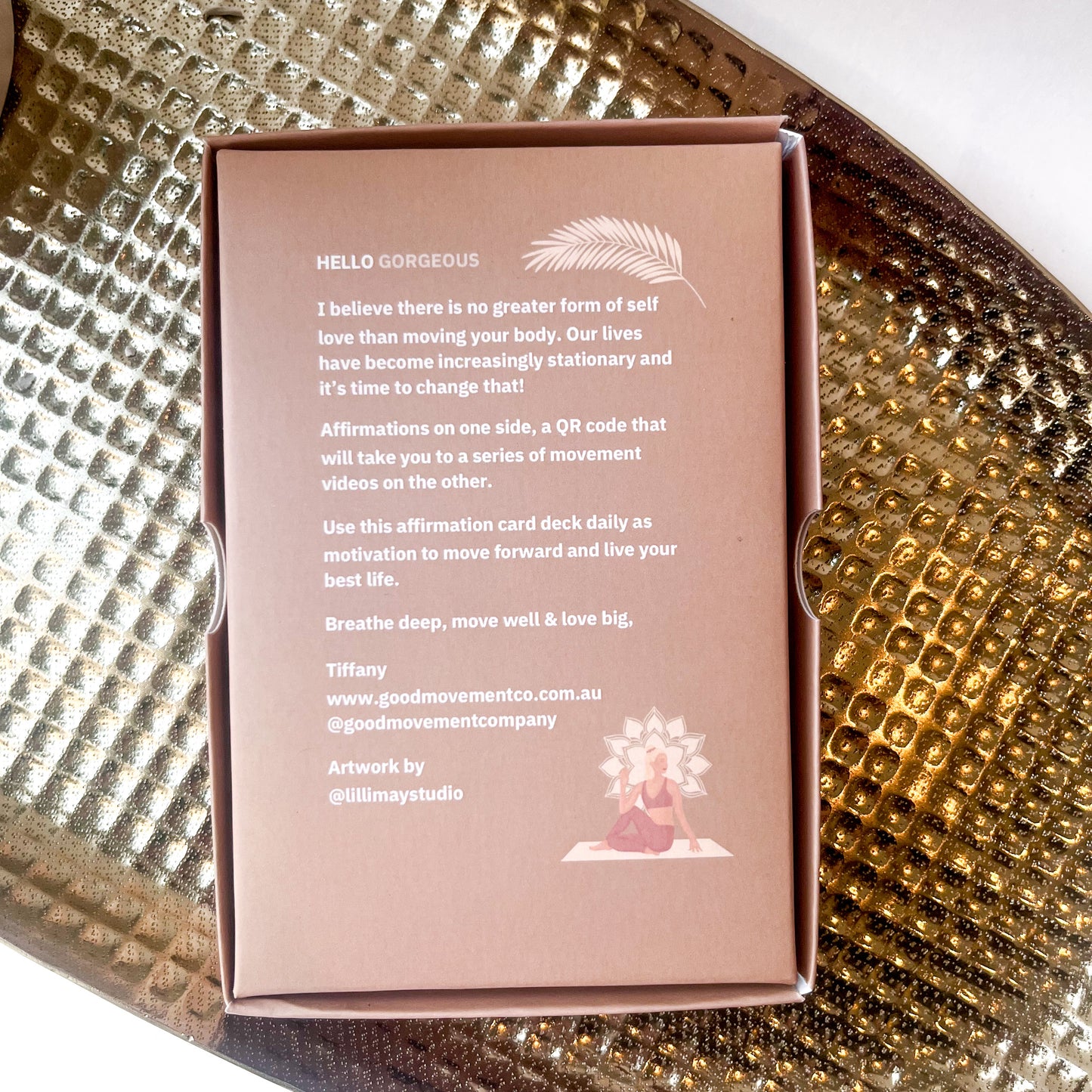 Good Movement Affirmation Deck - back side