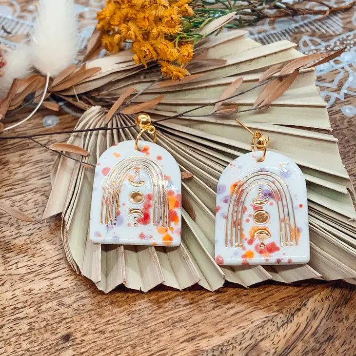 Jewellery - Ariel - Porcelain Earrings with Gold Finish