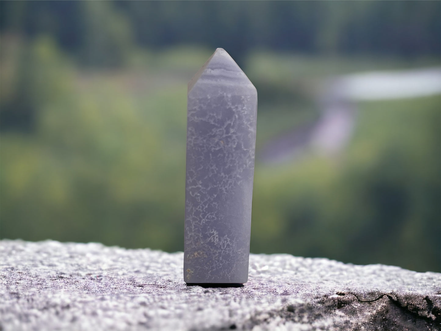 Crystal Point - Blue Lace Agate Point