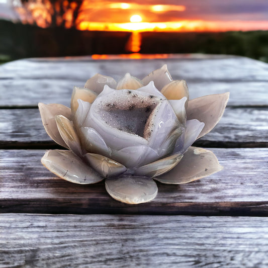 Polished Crystal Shape - Agate Lotus Flower LargePolished Crystal Shape - Agate Lotus Flower Large
