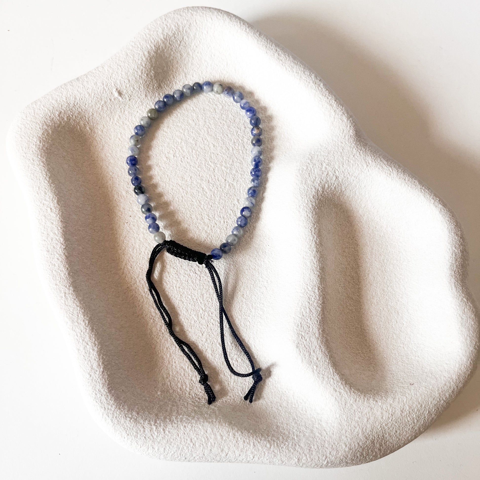 Sodalite 4mm Bead Adjustable String Bracelet