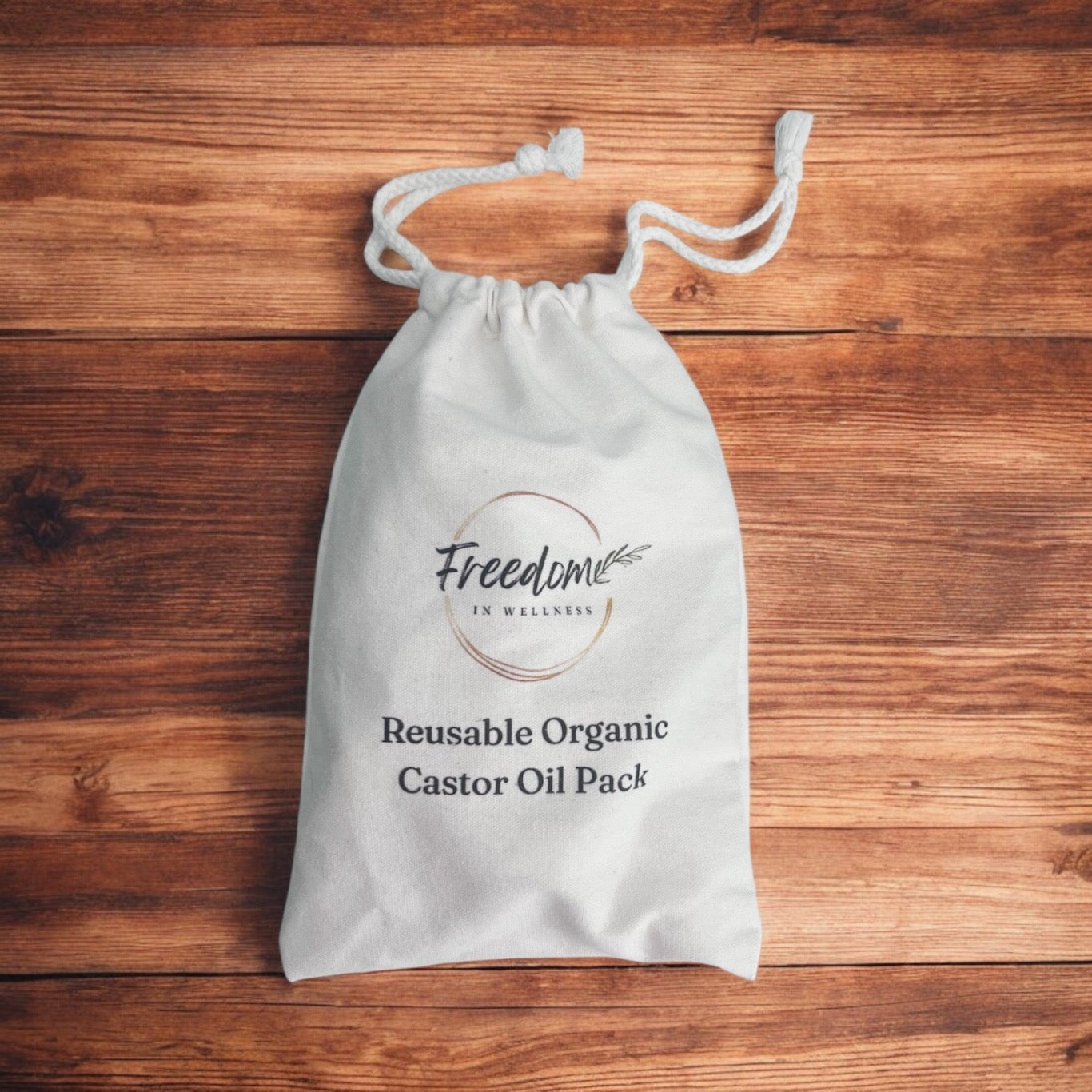 Reusable Organic Castor Oil Pack With Healing Affirmation