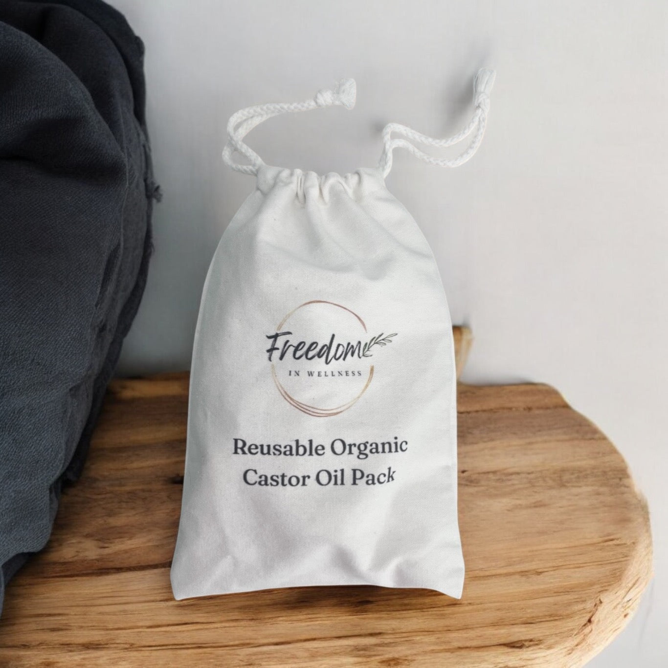 Reusable Organic Castor Oil Pack With Healing Affirmation