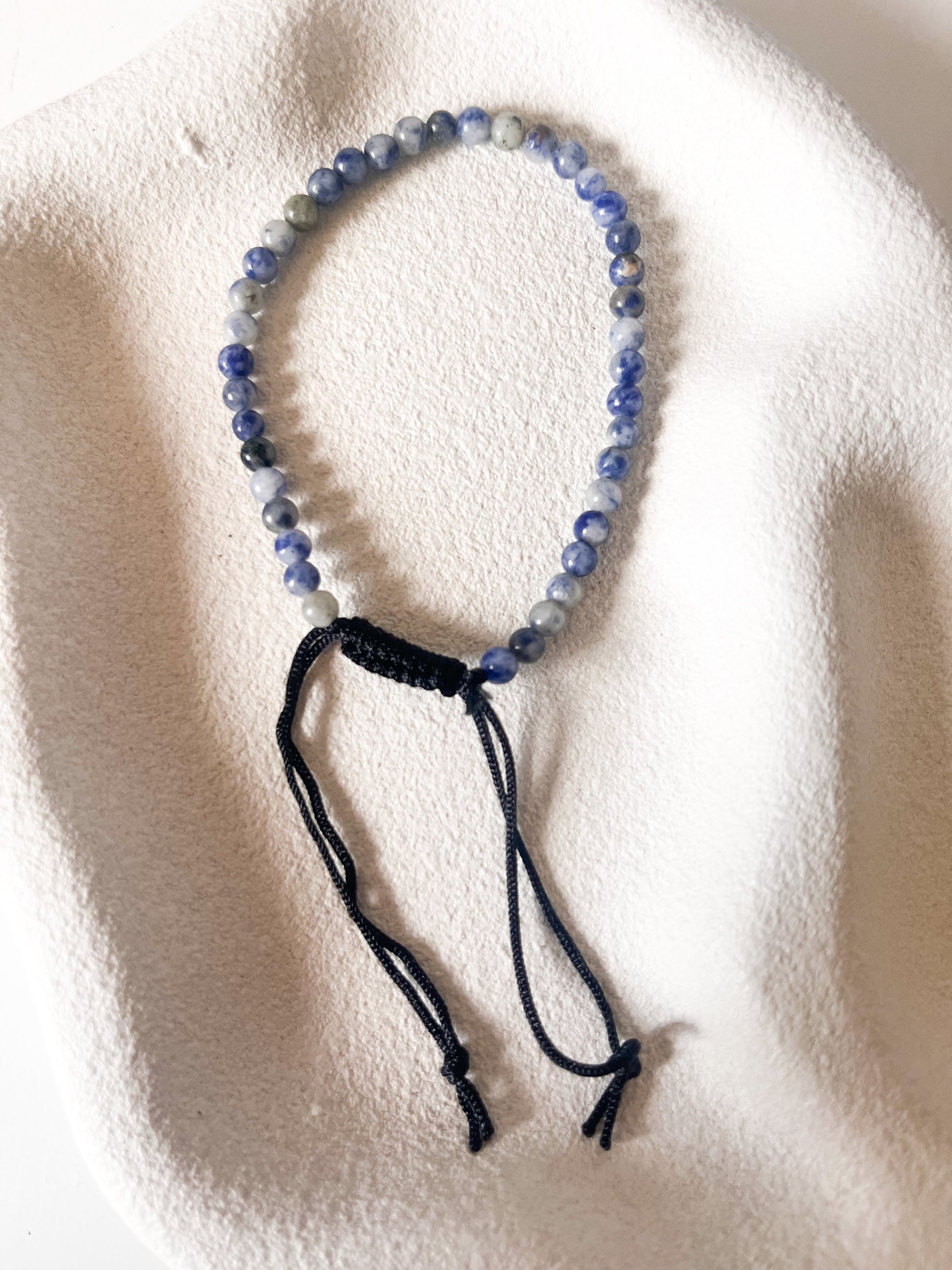 Sodalite 4mm Bead Adjustable String Bracelet