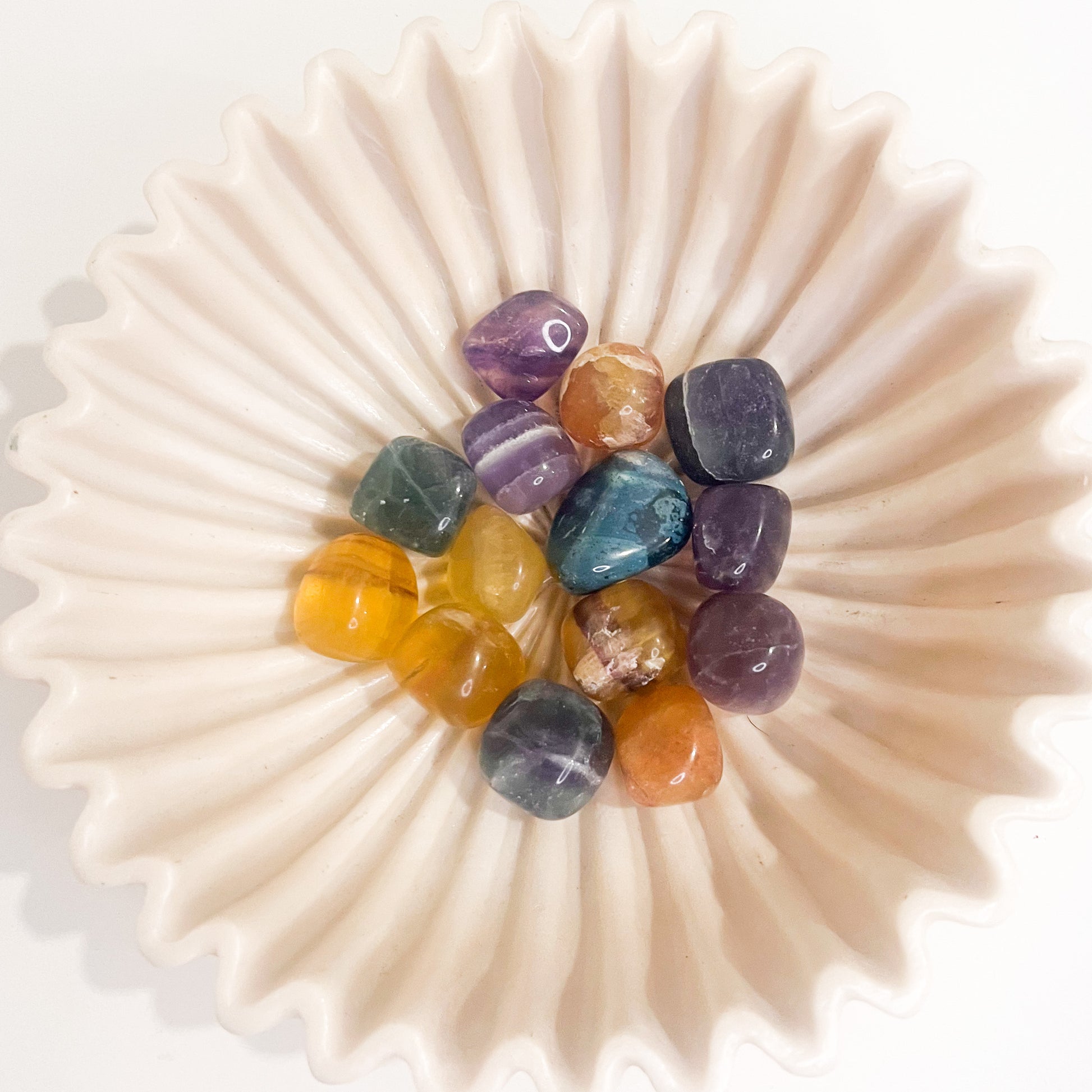 Crystal Tumble Stones - Fluorite