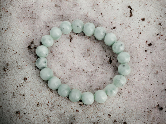 Larimar 12mm Bead Bracelet