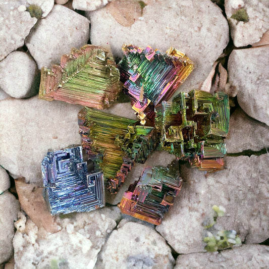 Cluster of Bismuth Crystals