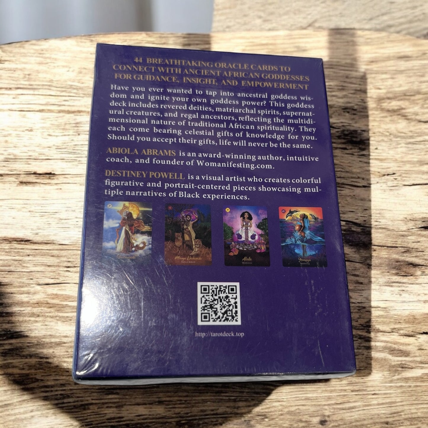 African Goddess Rising Mini Oracle Deck Backside