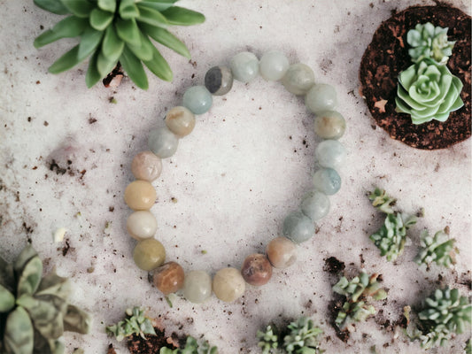 Caribbean Calcite 8mm Bead Bracelet