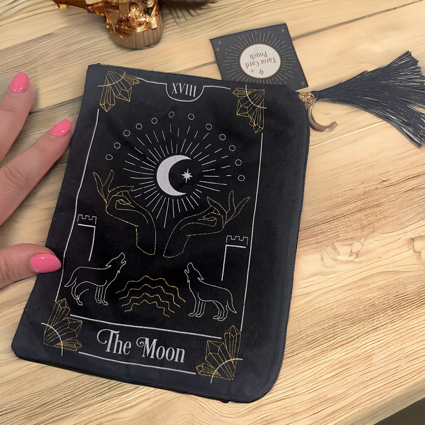 Tarot Card Zipper Pouch - The Moon