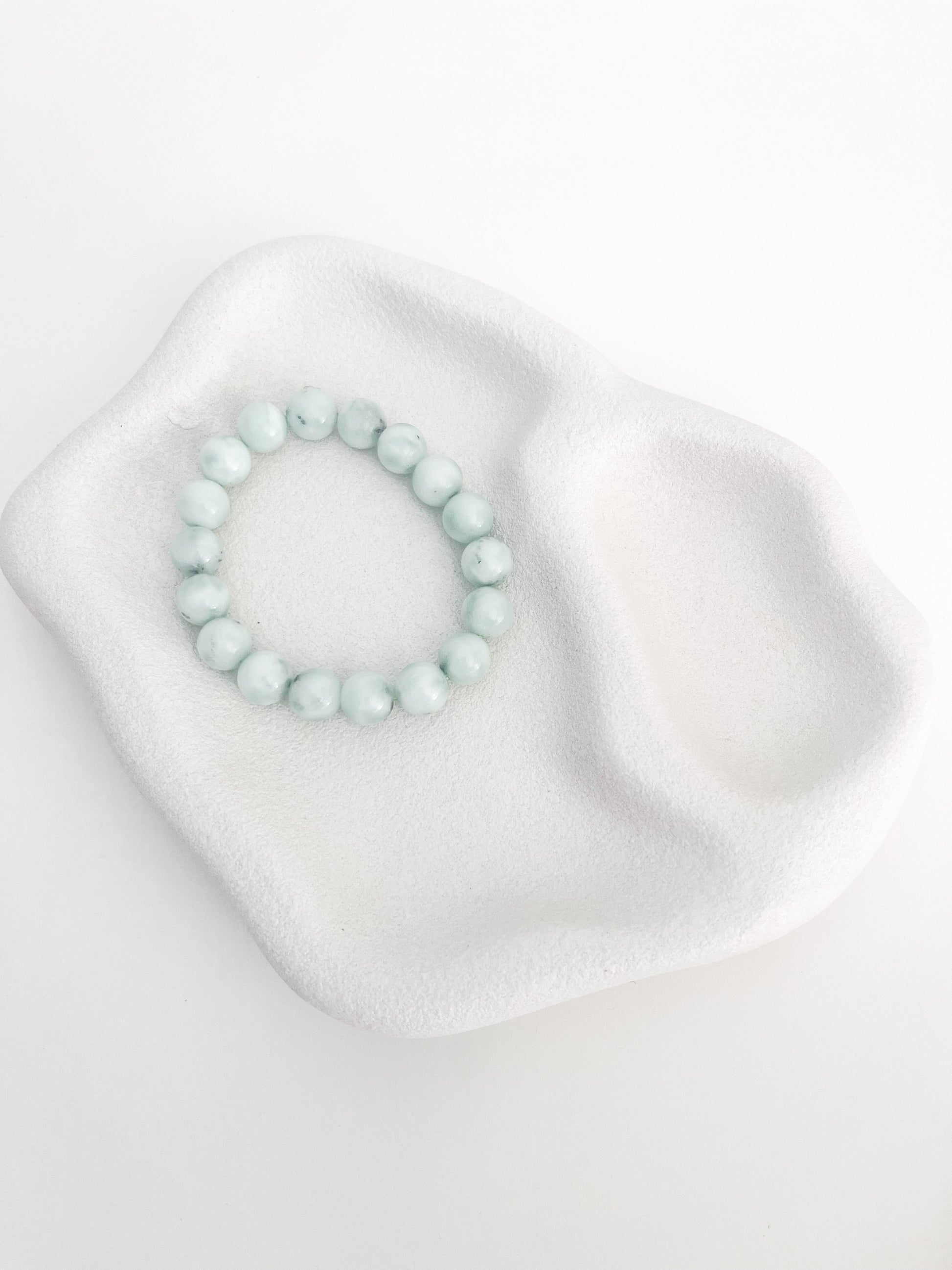 Larimar 12mm Bead Bracelet