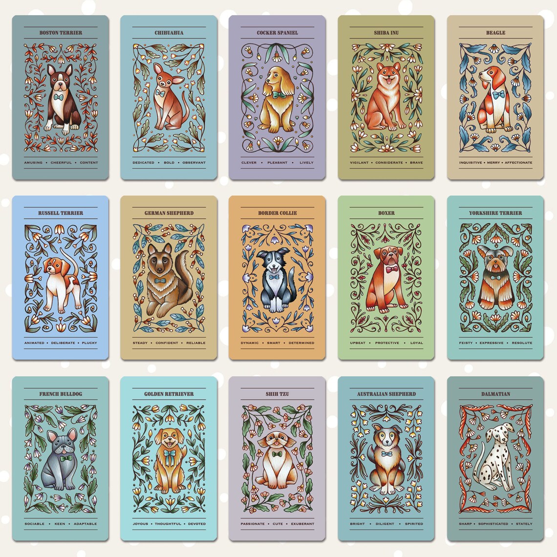 Happy Tails Oracle 40 Card Collection - Faina Lorah