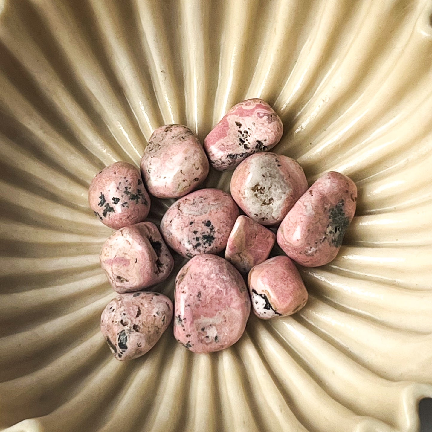 Crystal Tumble Stones - Rhodonite