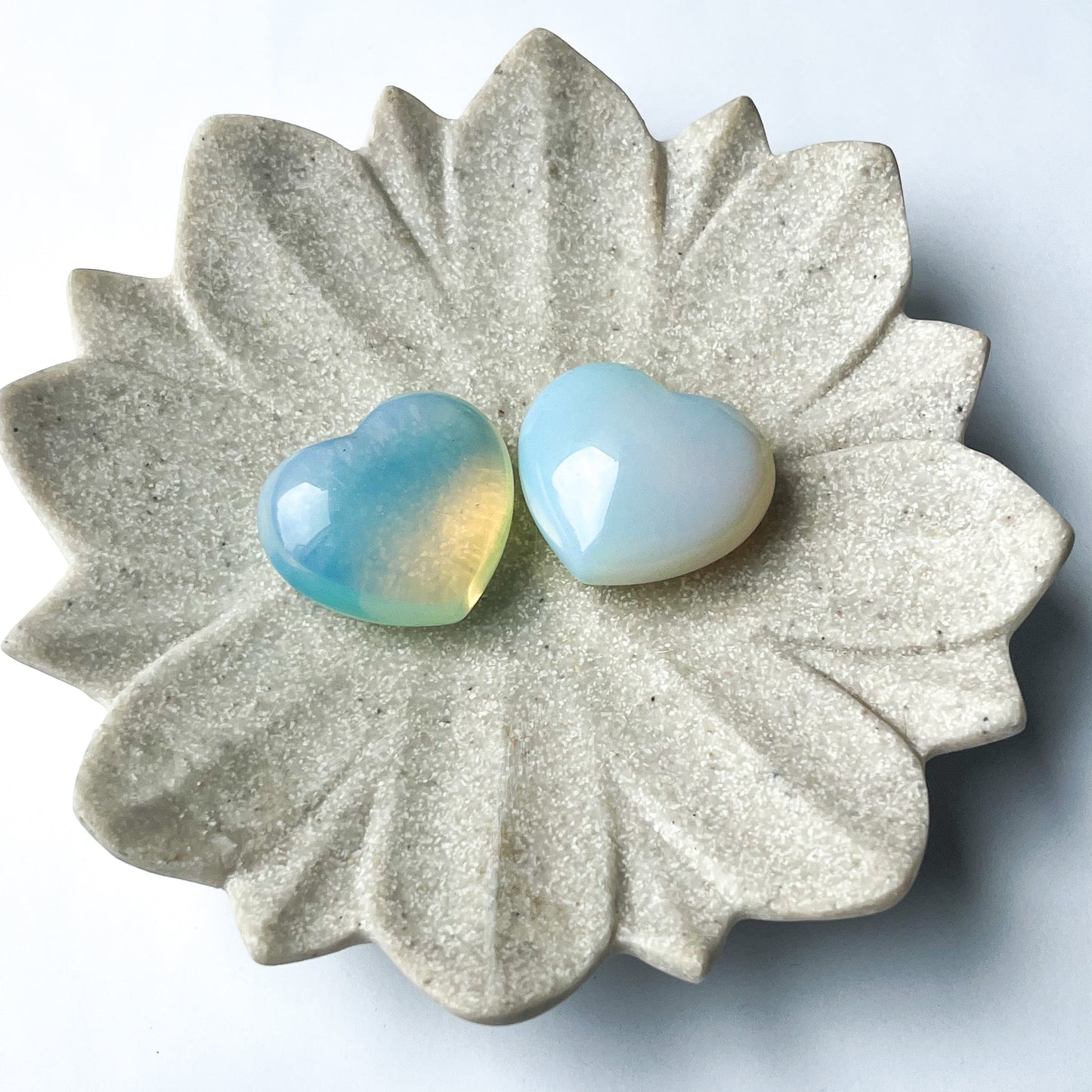 Opalite Crystal Hearts 