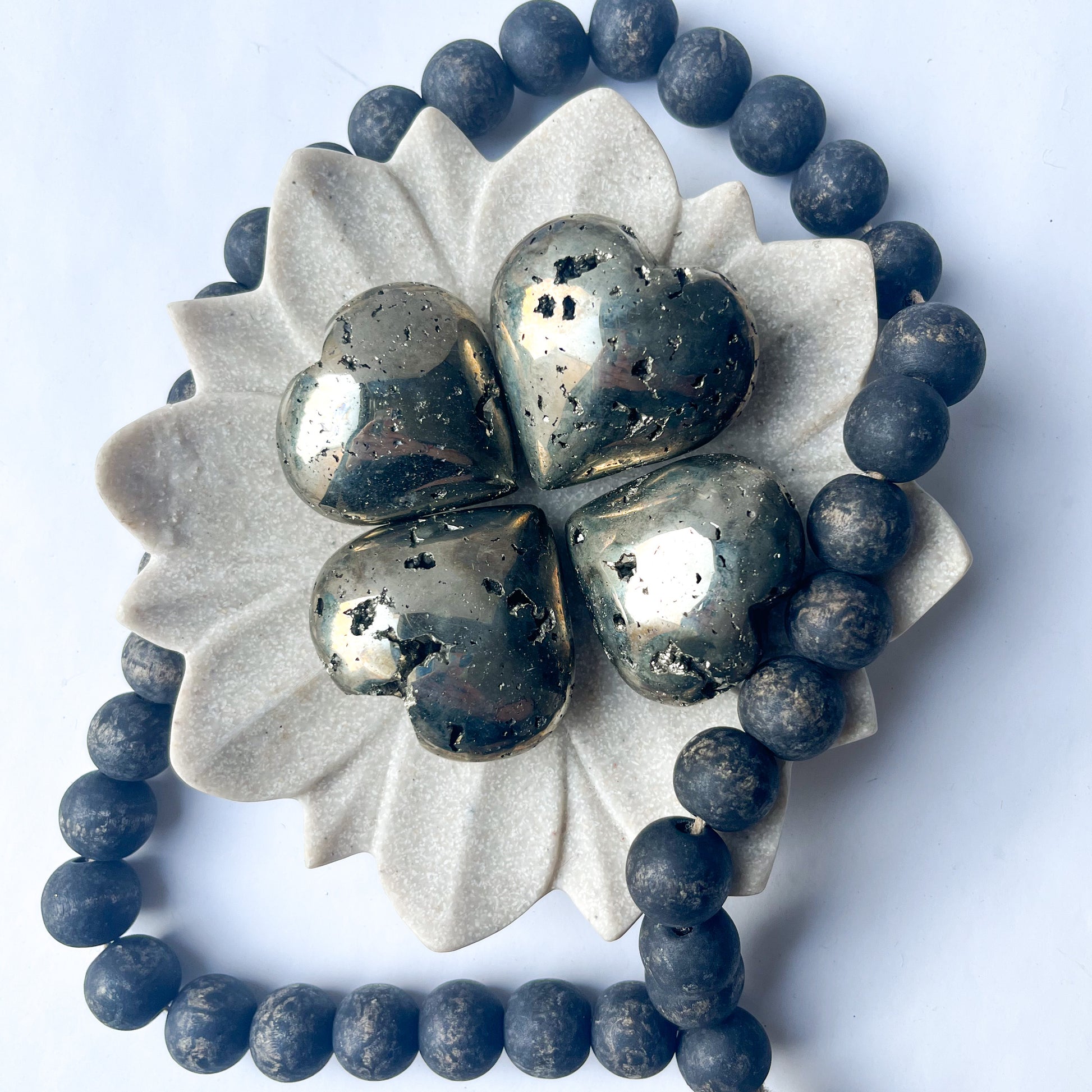 Pyrite Crystal Heart 