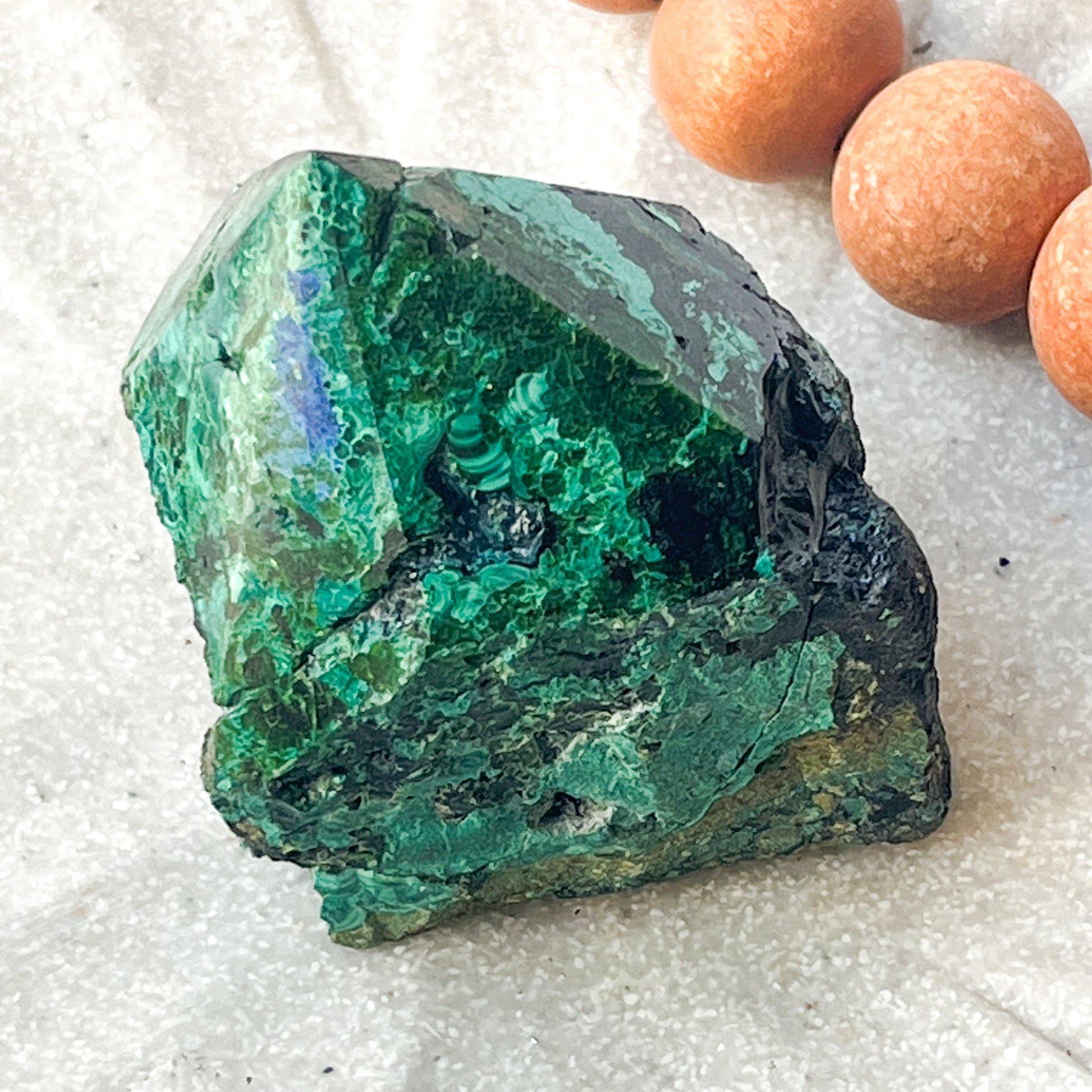 Crystal Point - Malachite with Chrysocolla