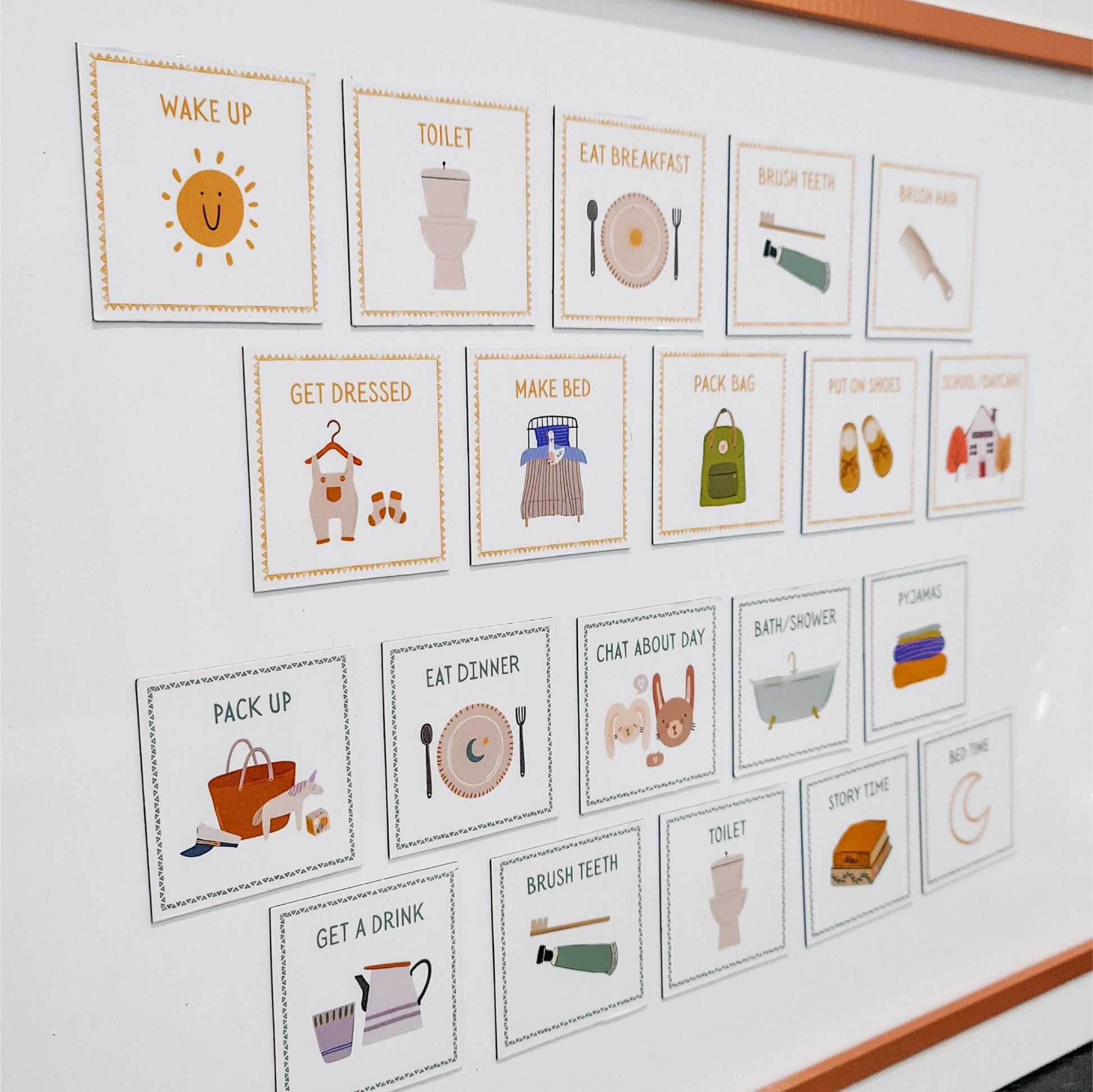 Magnetic Routine Cards For Kids - The Creative Sprout