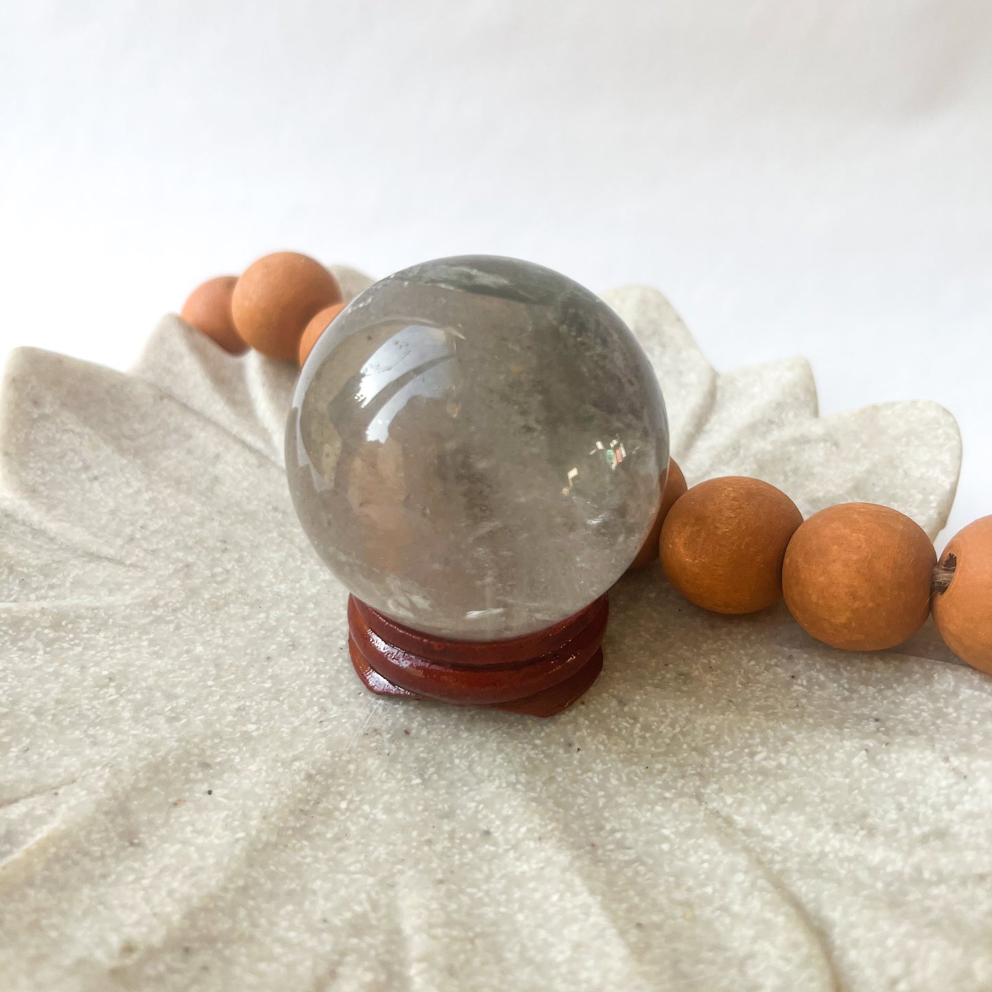 Polished Crystal Shape - Clear Quartz Sphere With Stand 4.5cm