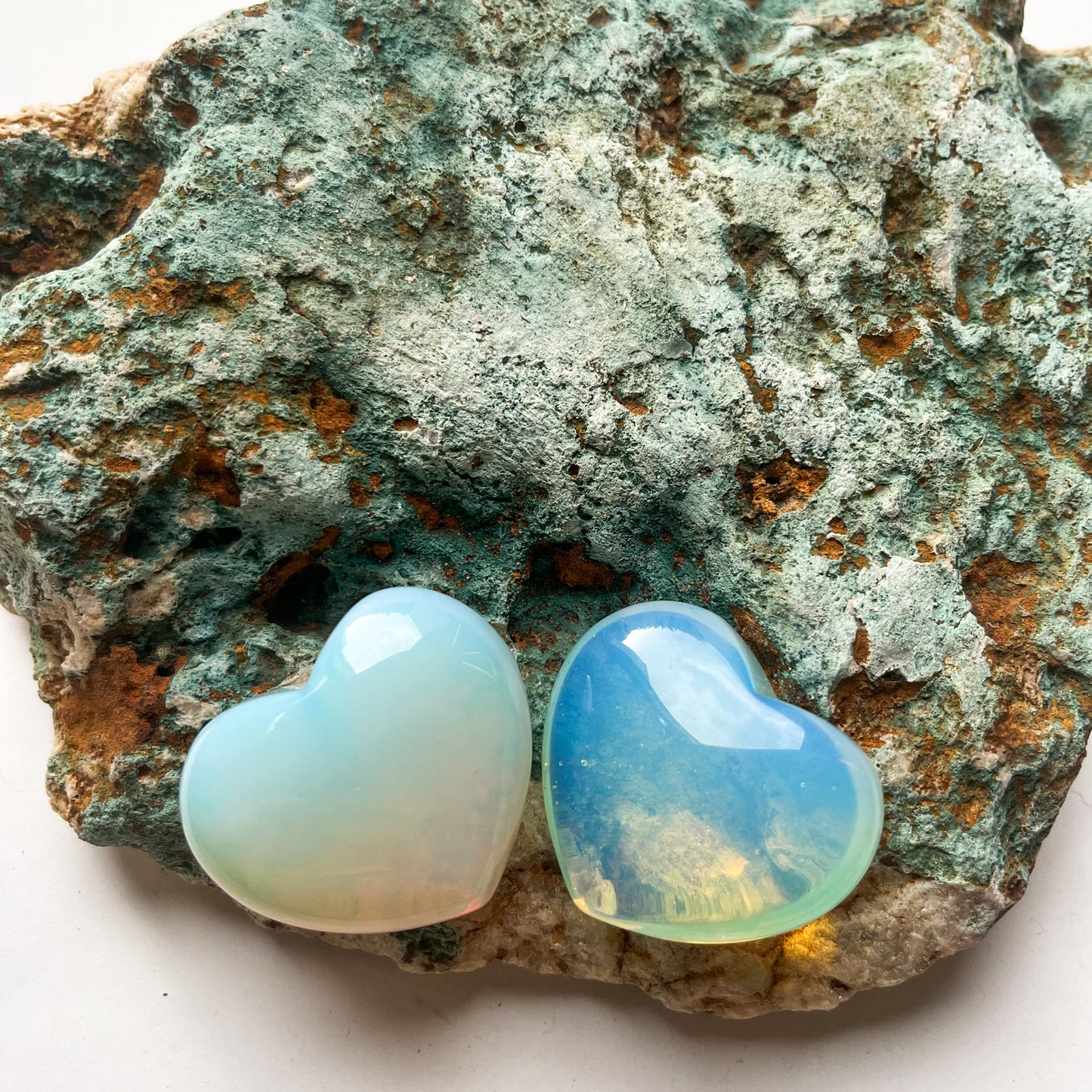 Opalite Crystal Hearts 