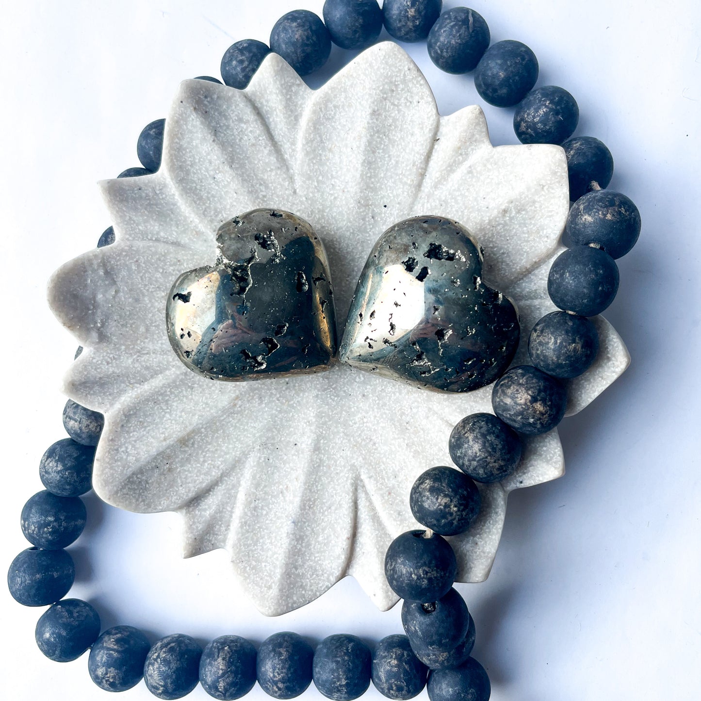 Pyrite Crystal Heart 