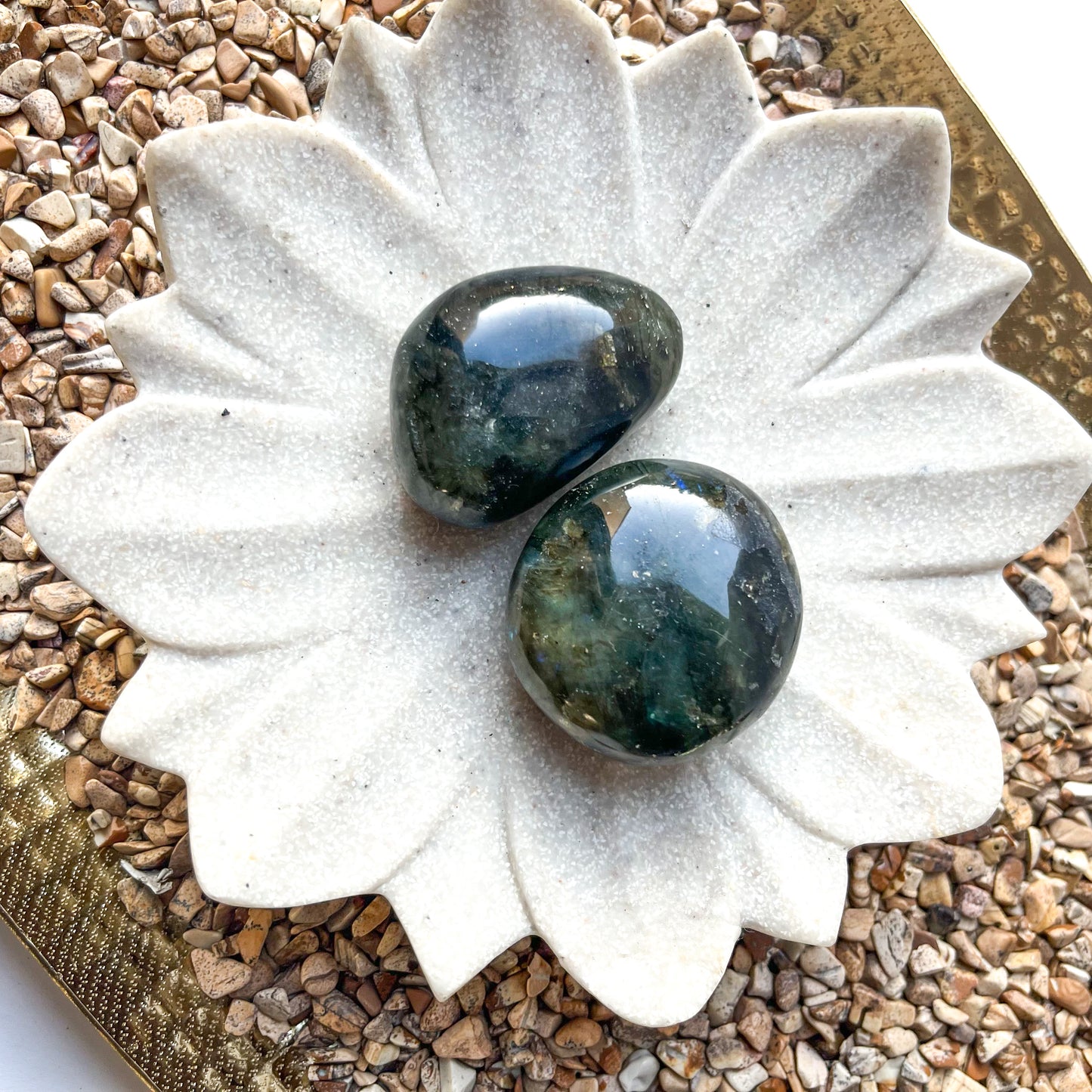 Polished Crystal - Labradorite Palm Stone